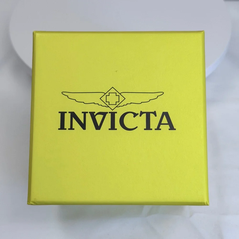 Invicta Mens Watch Blue Sunray Dial Black Stainless Steel Bracelet K-37 New